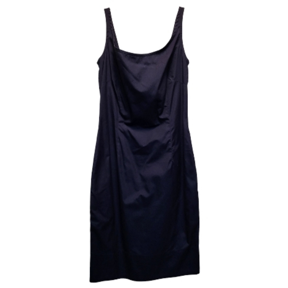 Vintage Katherine Hamnet London Midnight Blue Sleeveless Midi Dress - Size M